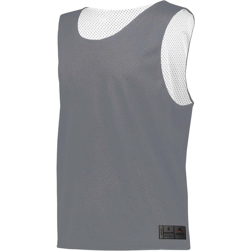 Augusta 9718 Youth Mesh Reversible Pinnie – Graphite White