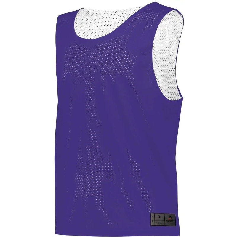 Augusta 9718 Youth Mesh Reversible Pinnie – Purple White