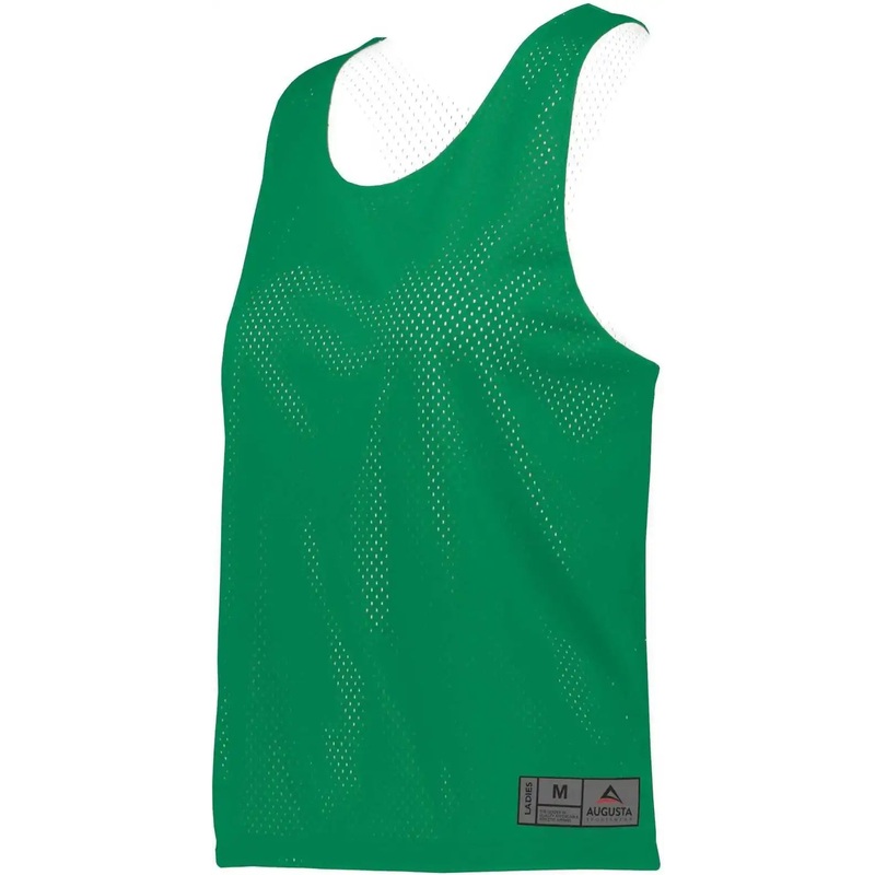 Augusta 9719 Ladies Mesh Reversible Pinnie – Kelly White