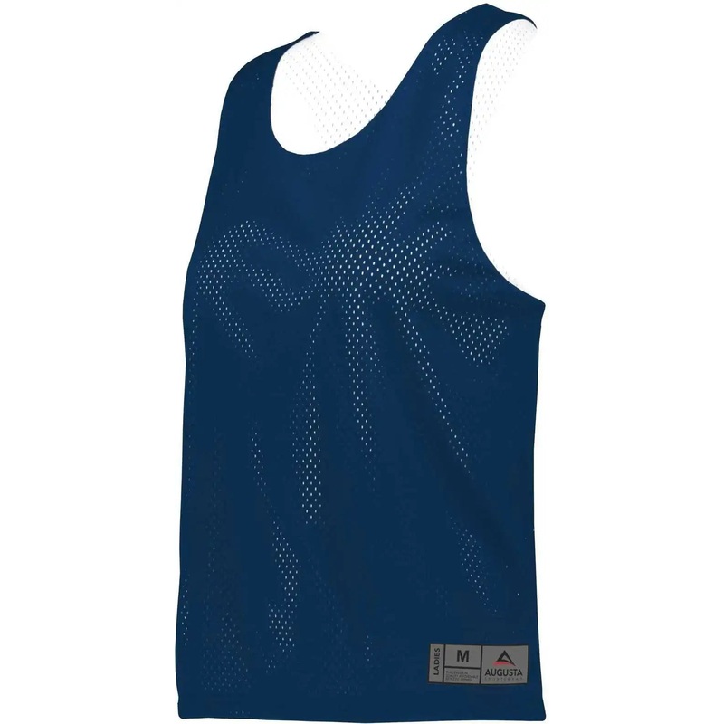 Augusta 9719 Ladies Mesh Reversible Pinnie – Navy White
