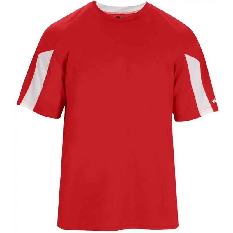 Badger Sport 2176 Striker Youth Tee – Red White