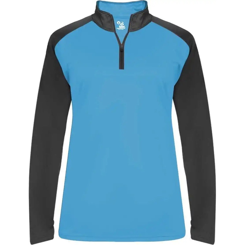 Badger Sport 4008 Ultimate Softlock Sport Ladies 1/4 Zip – Columbia Blue Graphite