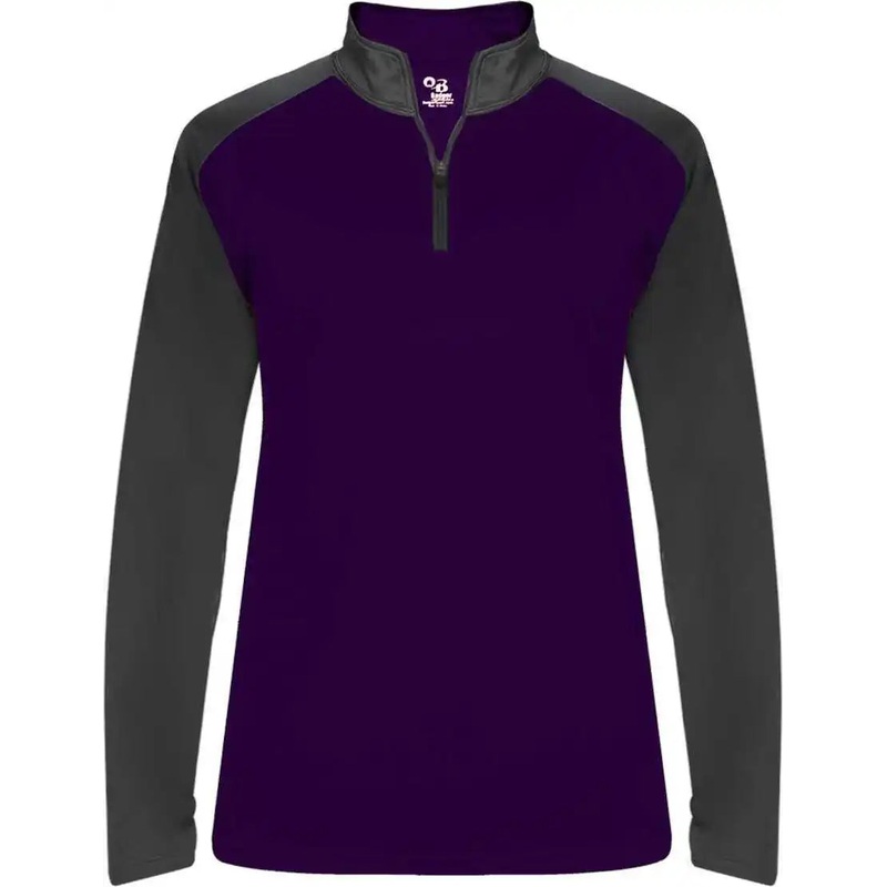 Badger Sport 4008 Ultimate Softlock Sport Ladies 1/4 Zip – Purple Graphite
