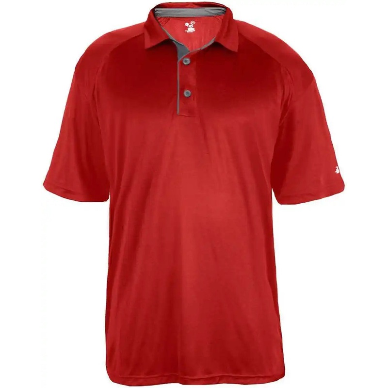 Badger Sport 4040 Ultimate Softlock Polo – Red Graphite
