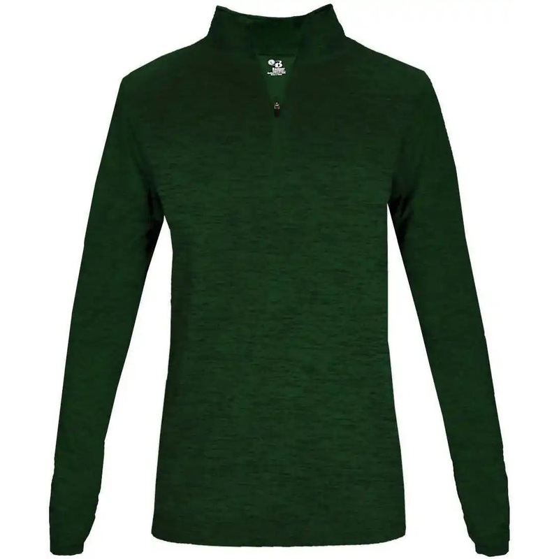 Badger Sport 4173 Tonal Blend Ladies 1/4 Zip – Forest Tonal Blend