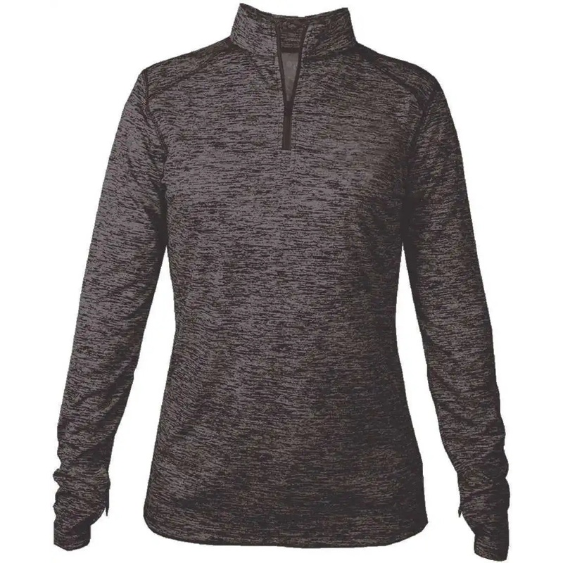 Badger Sport 4173 Tonal Blend Ladies 1/4 Zip – Graphite Tonal Blend