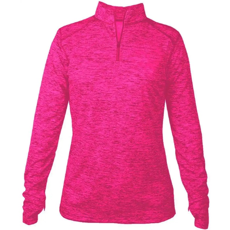 Badger Sport 4173 Tonal Blend Ladies 1/4 Zip – Hot Pink Tonal Blend