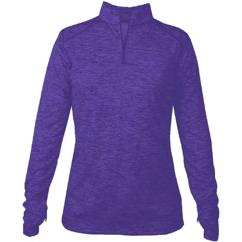 Badger Sport 4173 Tonal Blend Ladies 1/4 Zip – Purple Tonal Blend