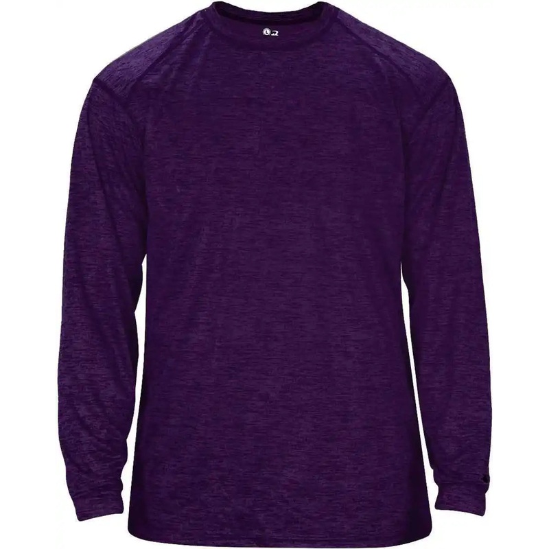 Badger Sport 4174 Tonal Blend Long Sleeve Tee – Purple Tonal Blend