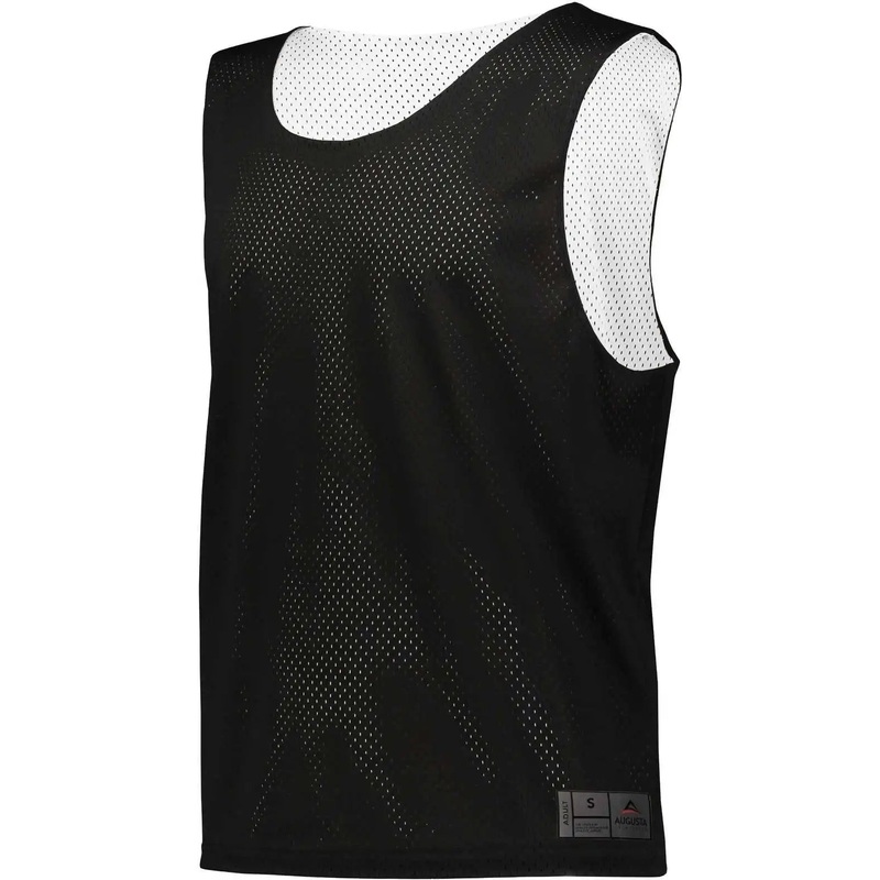 Augusta 9717 Mesh Reversible Pinnie – Black White