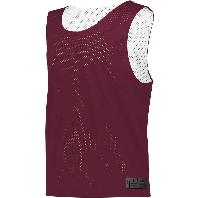 Augusta 9717 Mesh Reversible Pinnie – Maroon White