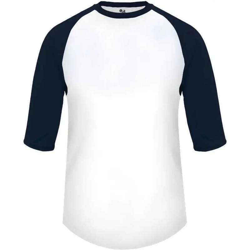 Badger Sport 2133 B-Baseball Youth Undershirt – White Navy
