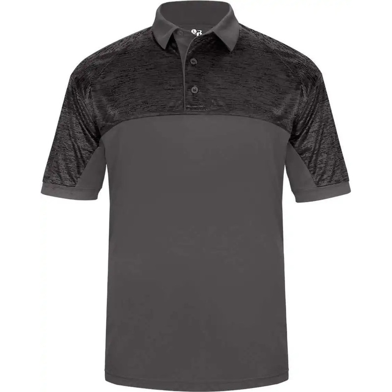 Badger Sport 3341 Tonal Blend Polo – Graphite Black Tonal Blend
