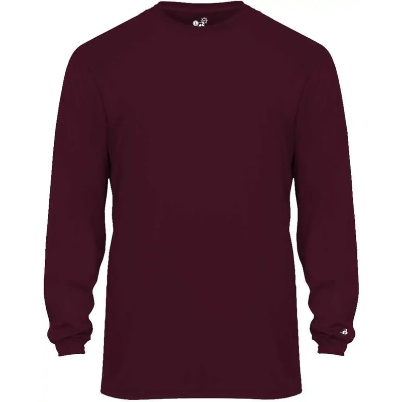 Badger Sport 4004 Ultimate Softlock Long Sleeve Tee – Maroon