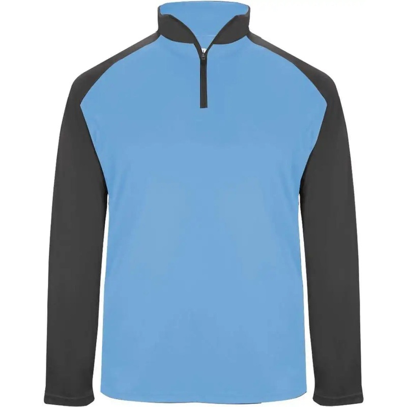 Badger Sport 4006 Ultimate Softlock Sport 1/4 Zip – Columbia Blue Graphite