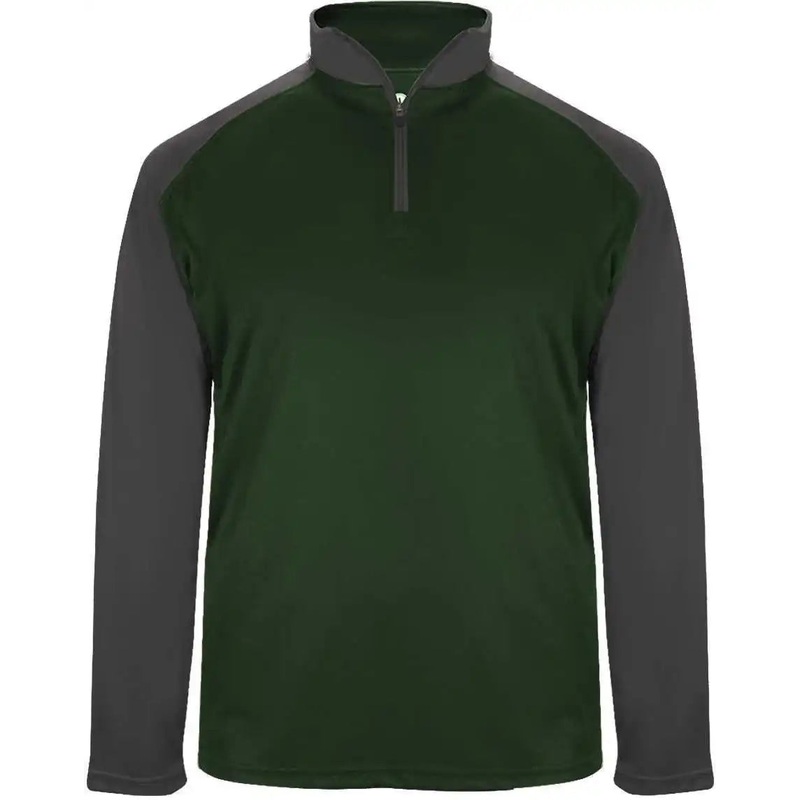 Badger Sport 4006 Ultimate Softlock Sport 1/4 Zip – Forest Graphite