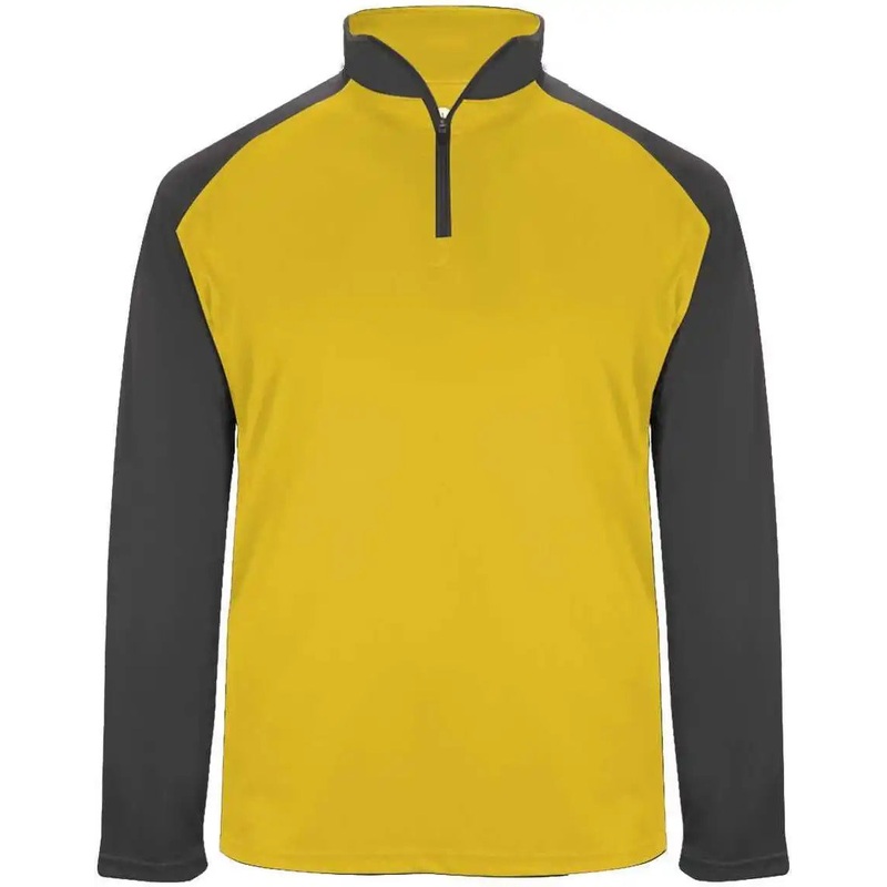 Badger Sport 4006 Ultimate Softlock Sport 1/4 Zip – Gold Graphite