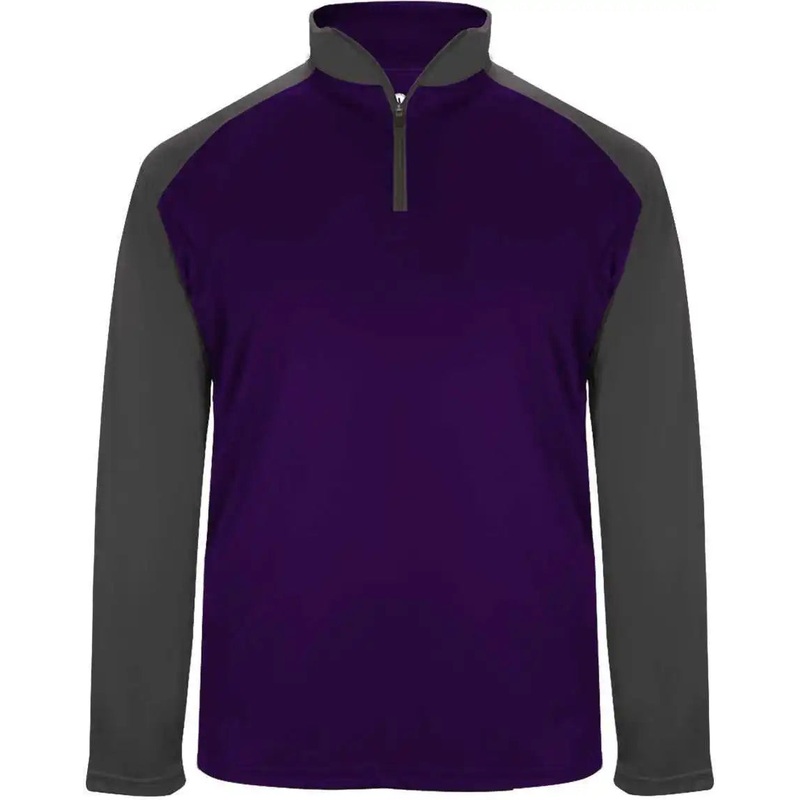 Badger Sport 4006 Ultimate Softlock Sport 1/4 Zip – Purple Graphite