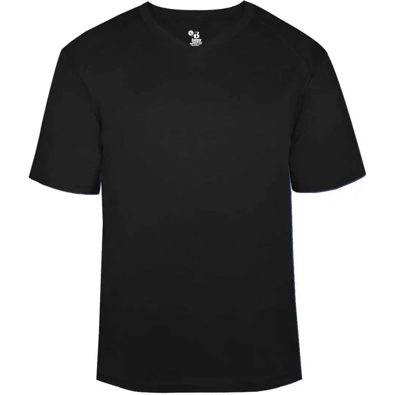 Badger Sport 4124 B-Core V-neck Tee – Black