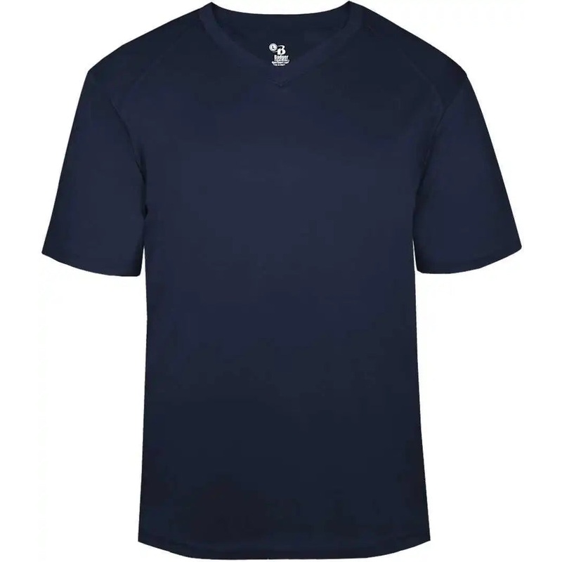 Badger Sport 4124 B-Core V-neck Tee – Navy