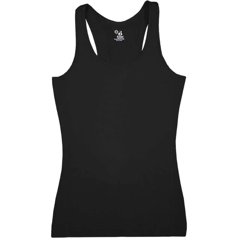 Badger Sport 4666 Pro-compression Ladies Racerback – Black