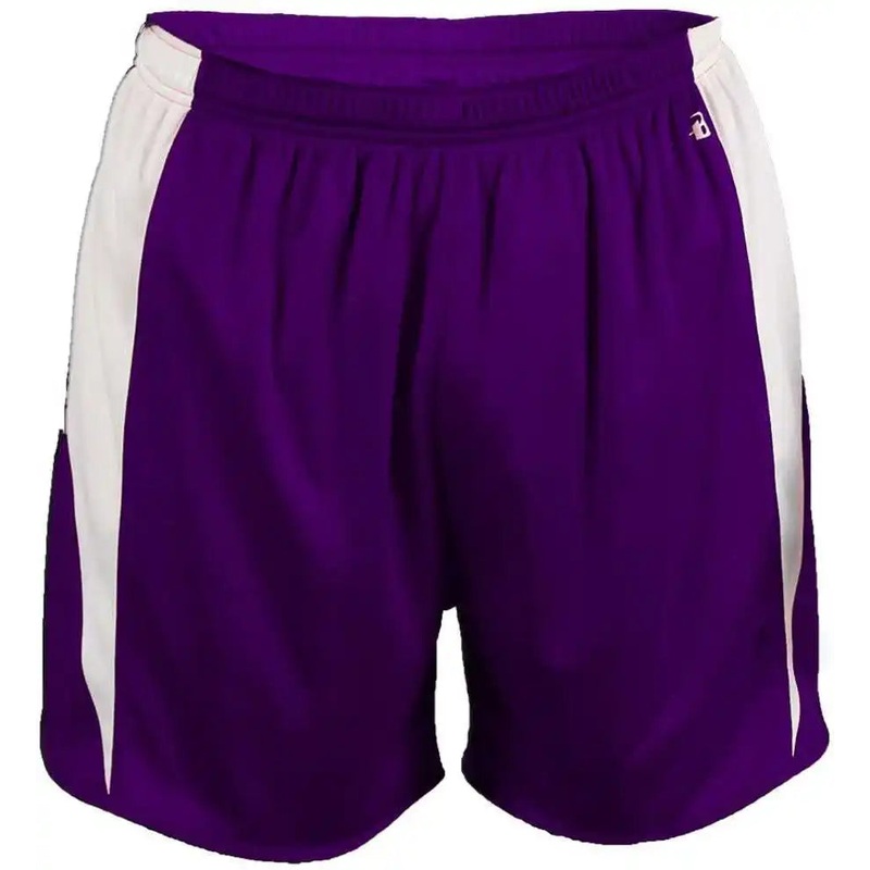Badger Sport 7273 Stride Short – Purple White