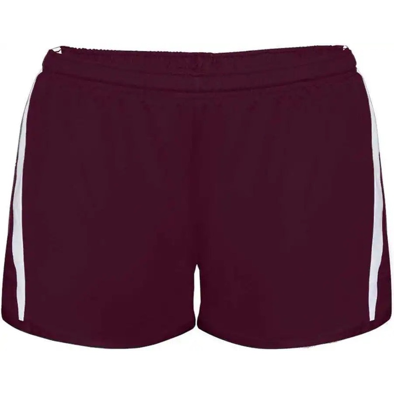 Badger Sport 7274 Stride Ladies Short – Maroon White