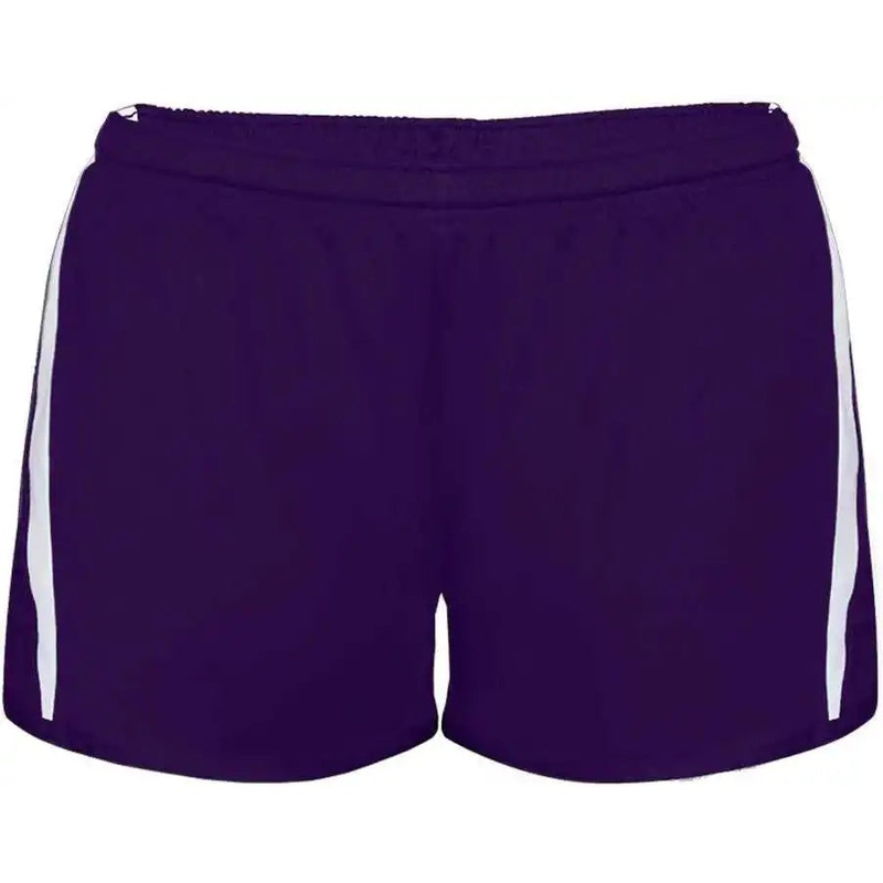 Badger Sport 7274 Stride Ladies Short – Purple White