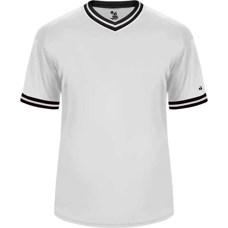 Badger Sport 7974 Vintage Jersey – White Black White