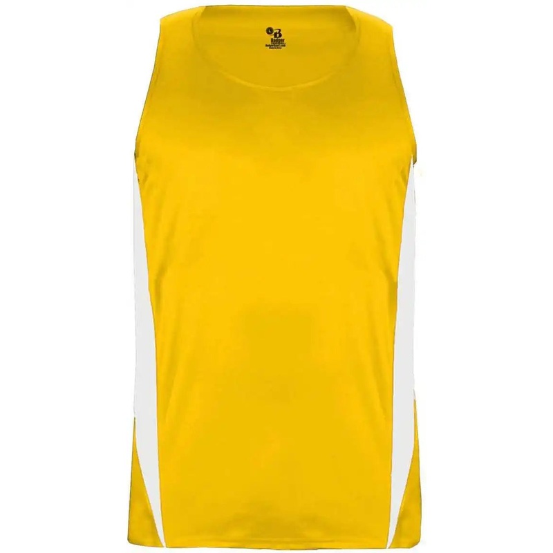Badger Sport 8667 Stride Singlet – Gold White