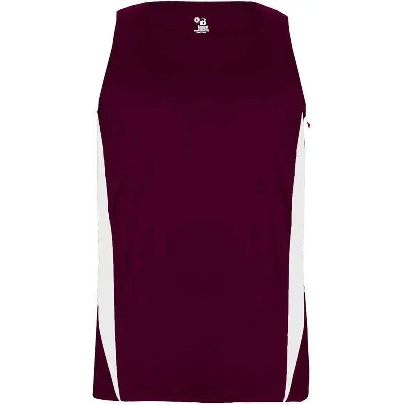 Badger Sport 8667 Stride Singlet – Maroon White