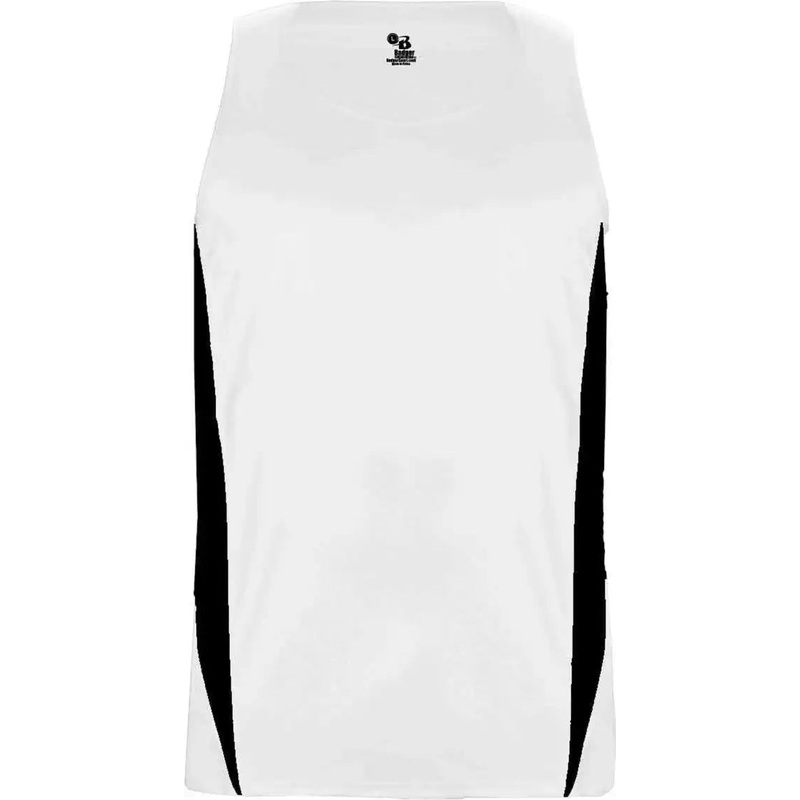 Badger Sport 8667 Stride Singlet – White Black