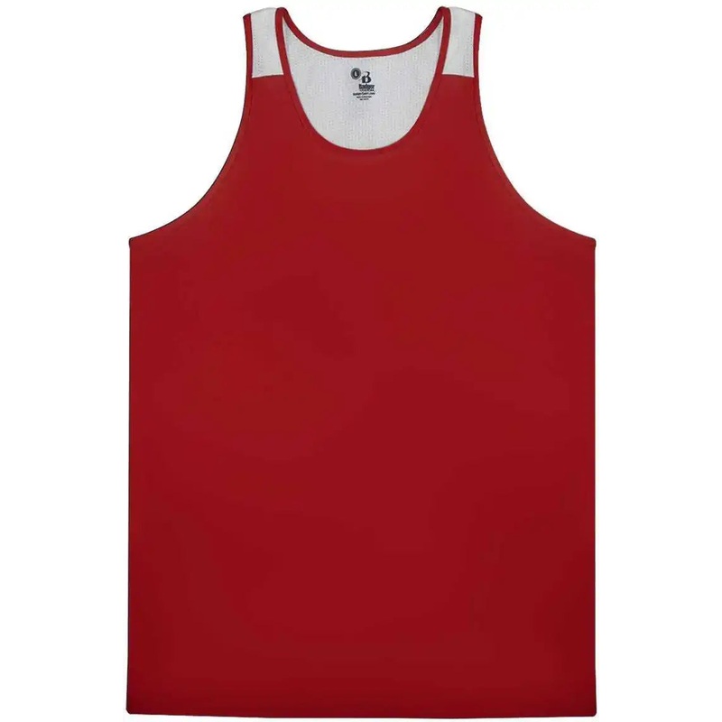 Badger Sport 8668 Ventback Singlet – Red White