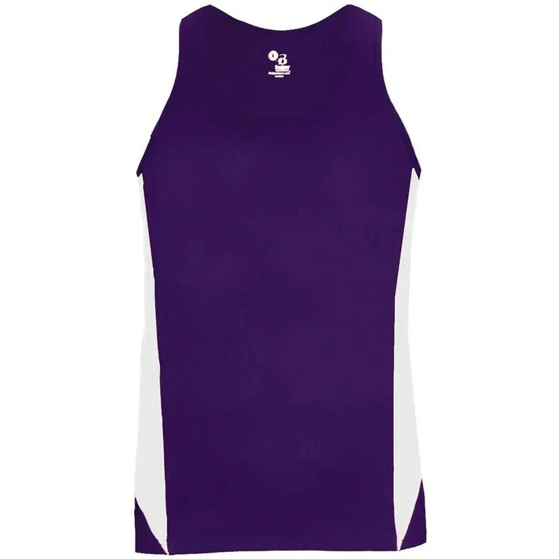 Badger Sport 8967 Stride Ladies Singlet – Purple White