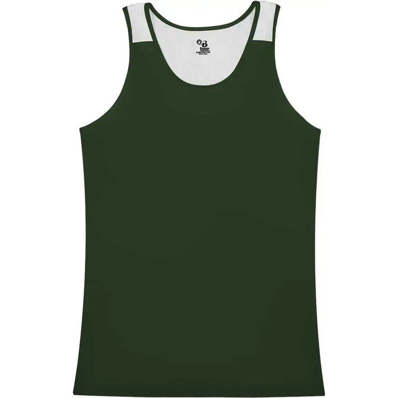 Badger Sport 8968 Ventback Ladies Singlet – Forest White