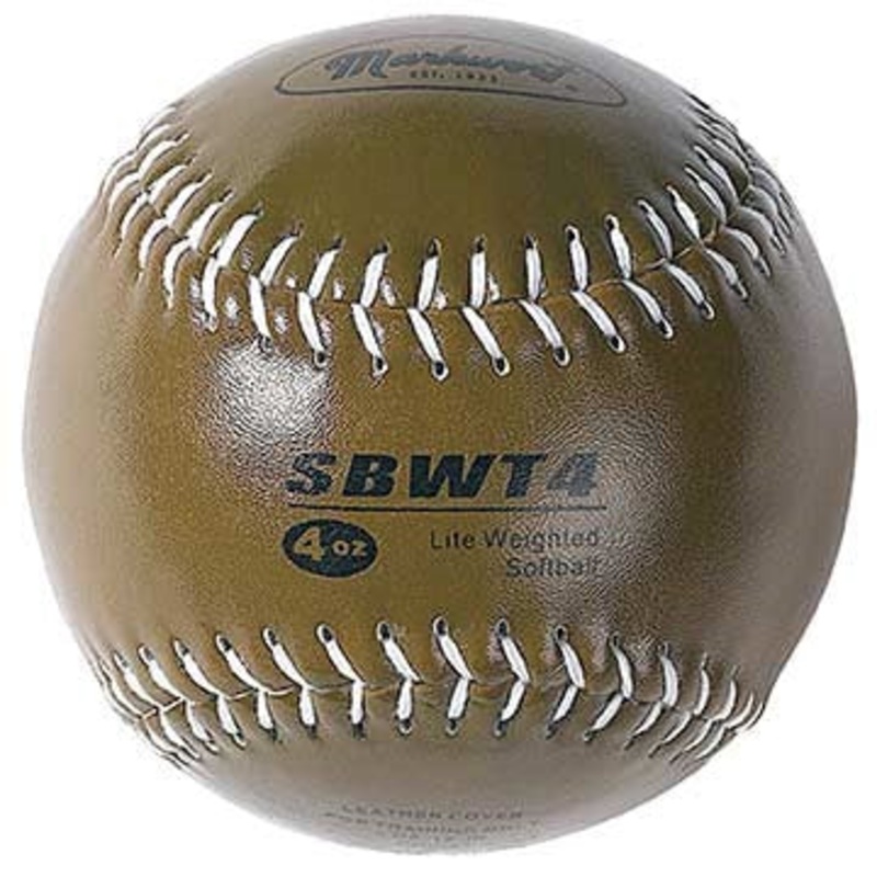 Markwort Lightweight Leather Softball 4 Oz – White