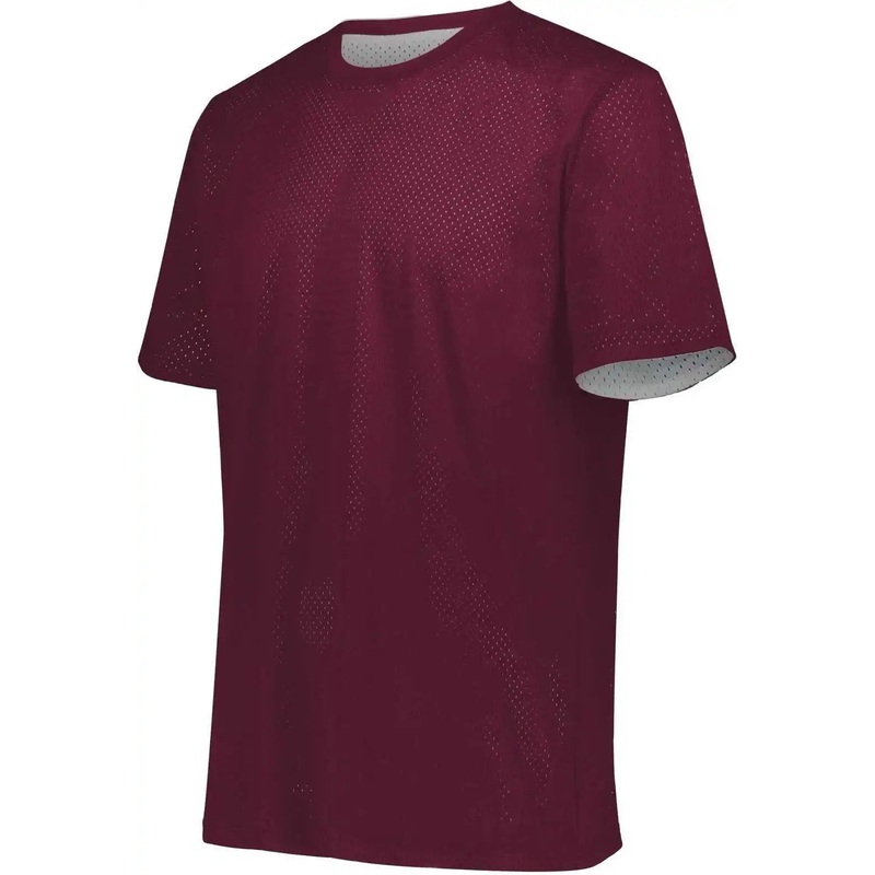 Augusta 1602 Short Sleeve Mesh Reversible Jersey – Maroon White