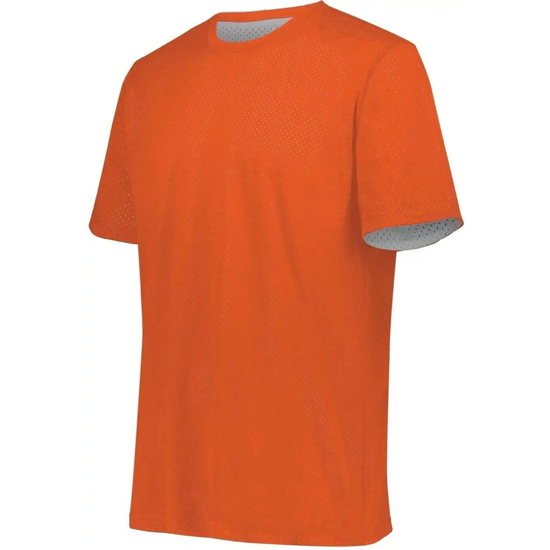 Augusta 1602 Short Sleeve Mesh Reversible Jersey – Orange White