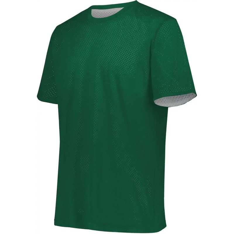 Augusta 1603 Youth Short Sleeve Mesh Reversible Jersey – Dark Green White