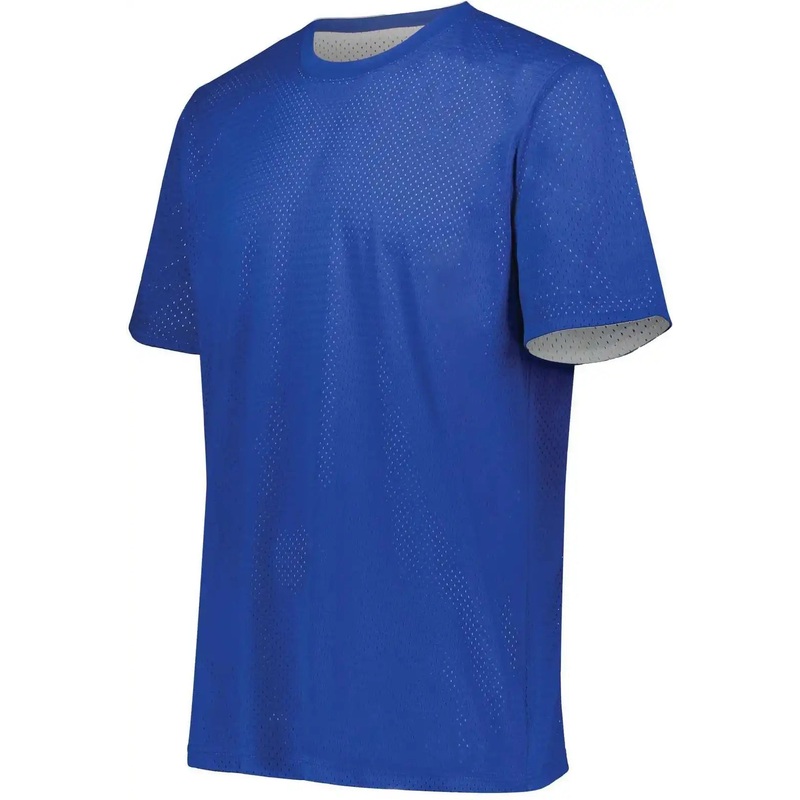 Augusta 1603 Youth Short Sleeve Mesh Reversible Jersey – Royal White