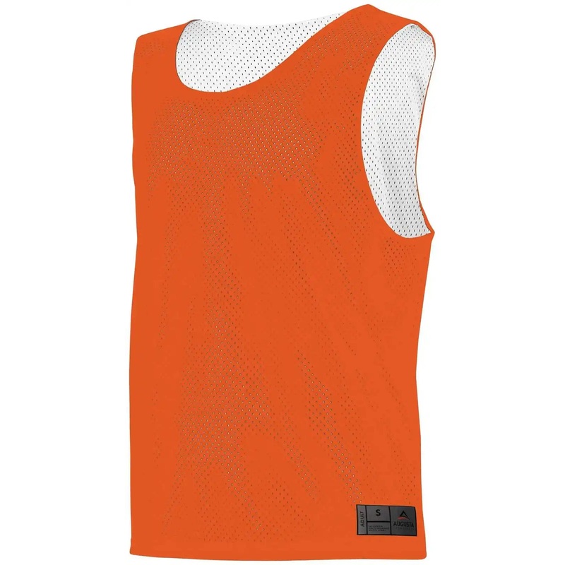 Augusta 9717 Mesh Reversible Pinnie – Orange White