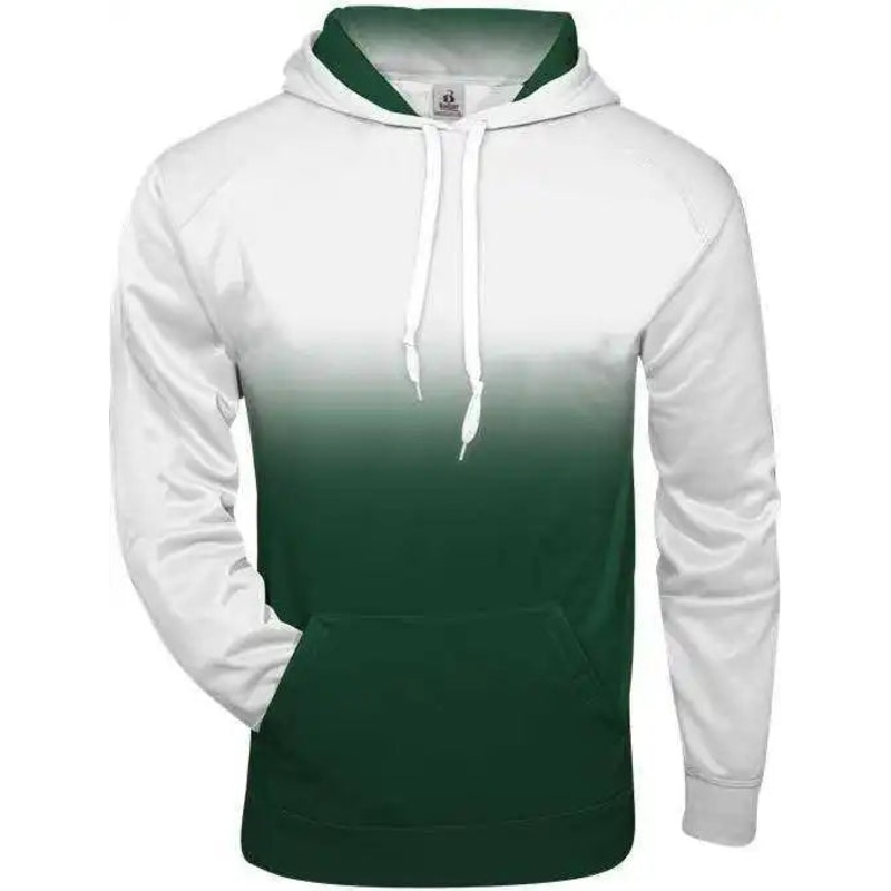 Badger Sport 1403 Ombre Hoodie – White Forest
