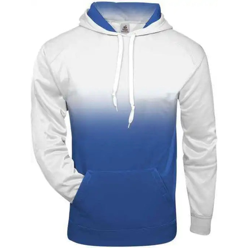 Badger Sport 1403 Ombre Hoodie – White Royal