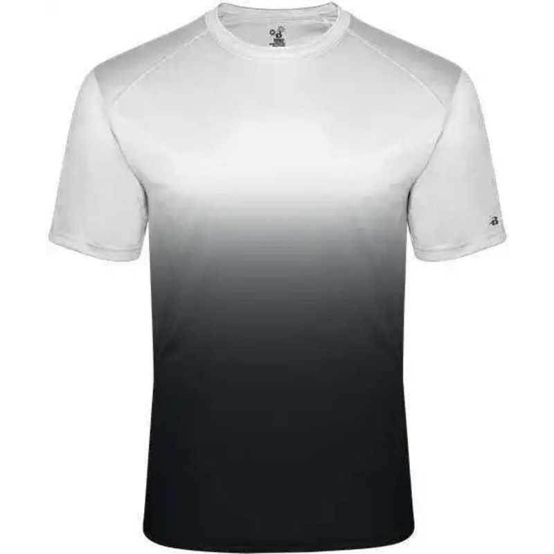 Badger Sport 2203 Ombre Youth Tee – White Black