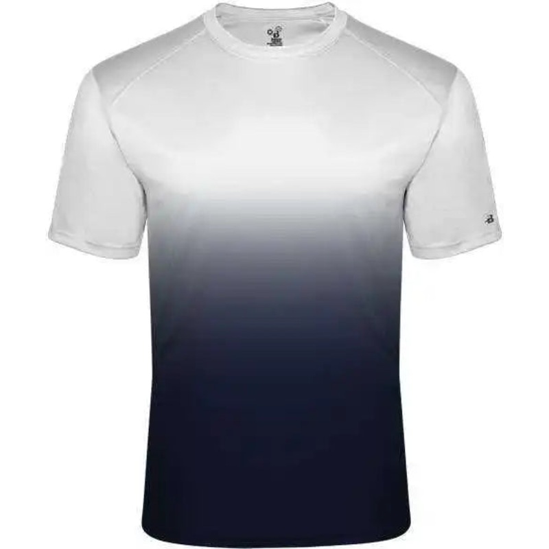 Badger Sport 2203 Ombre Youth Tee – White Navy