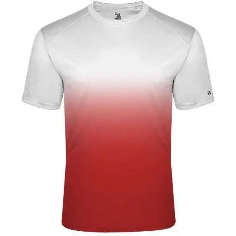 Badger Sport 2203 Ombre Youth Tee – White Red