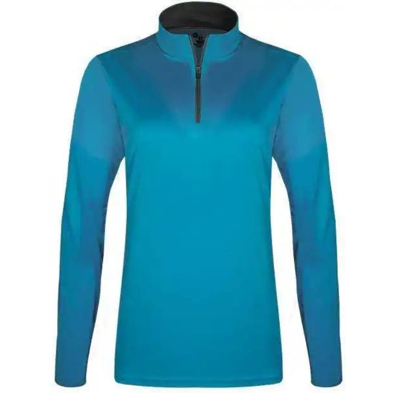 Badger Sport 4103 B-Core Ladies 1/4 Zip – Electric Blue Graphite