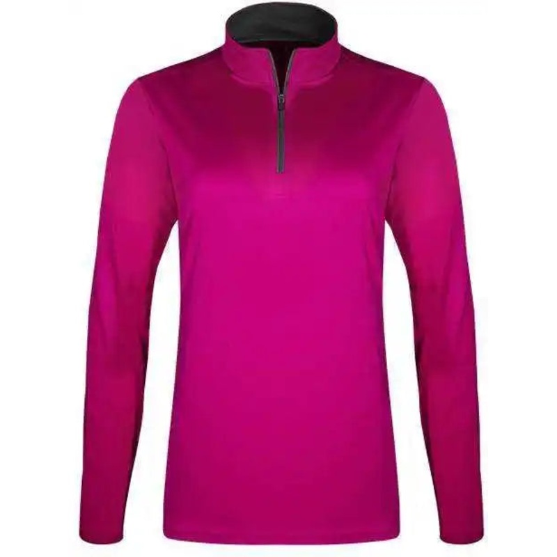 Badger Sport 4103 B-Core Ladies 1/4 Zip – Hot Pink Graphite