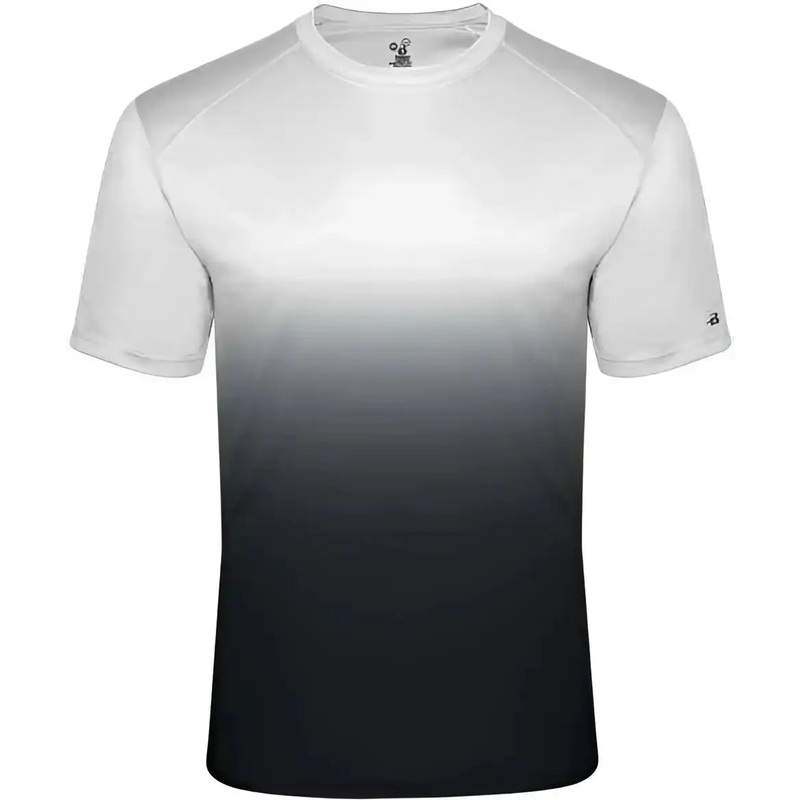 Badger Sport 4203 Ombre Tee – White Black