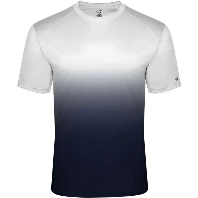 Badger Sport 4203 Ombre Tee – White Navy